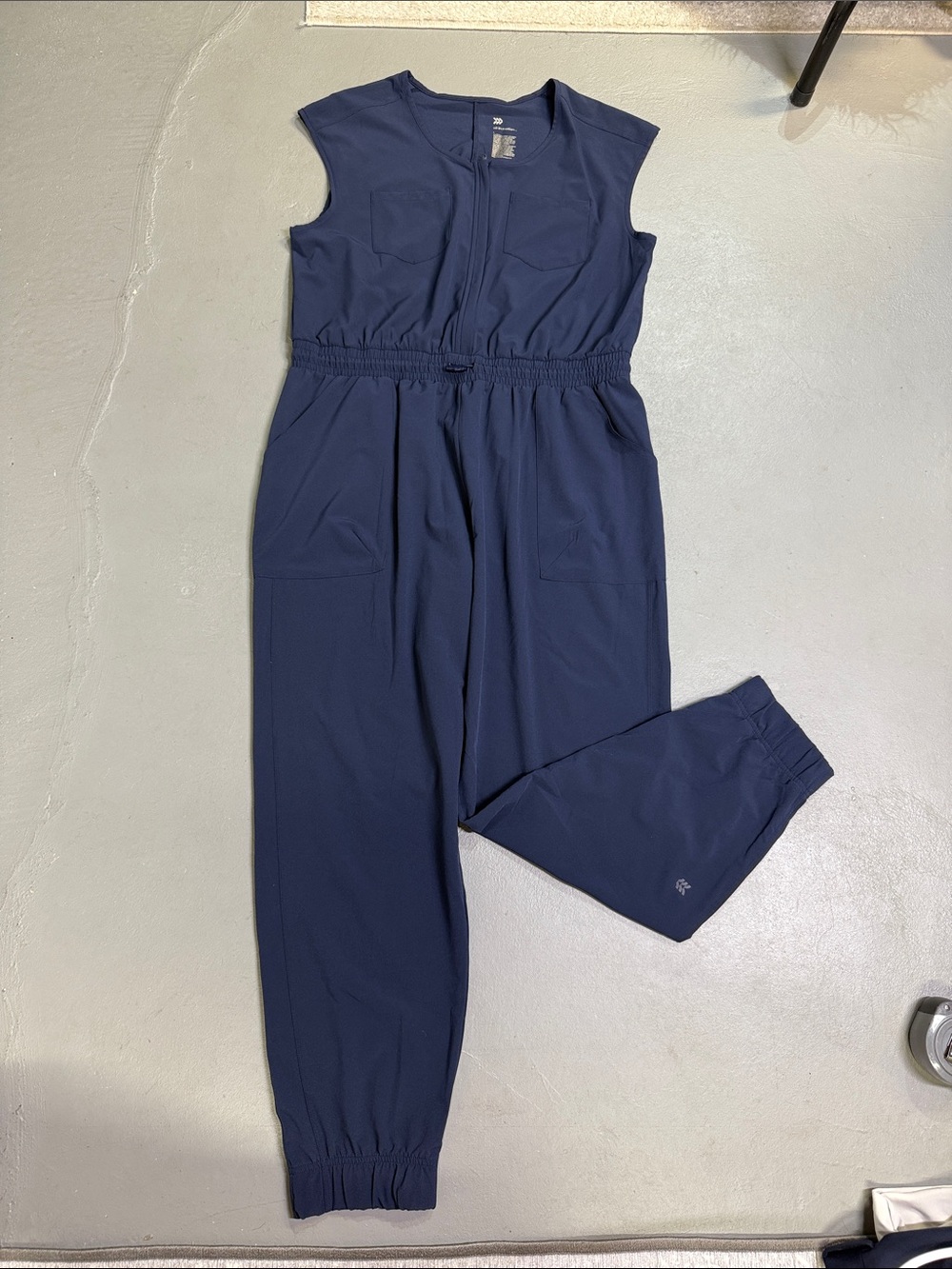 all in motion Sleeveless Navy Utility Jumpsuit - Picture 1 of 8